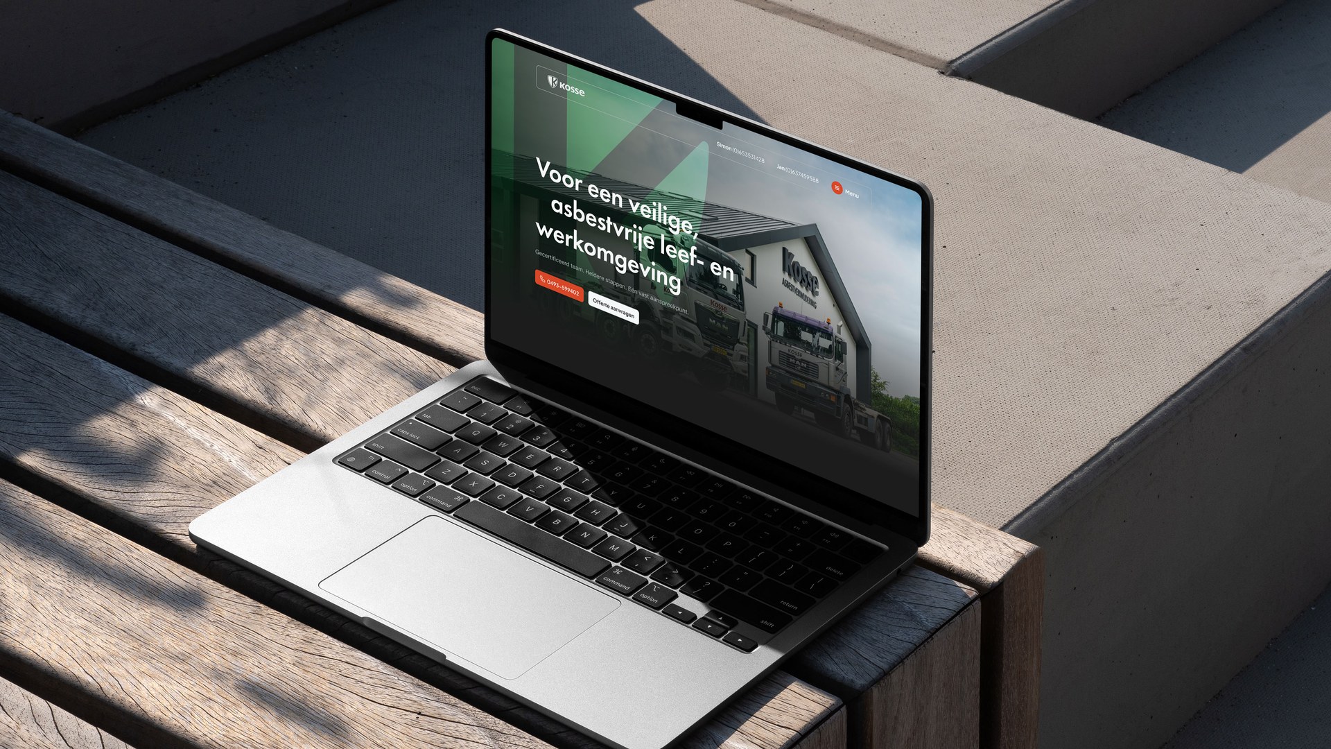 Voorbeeld van een website op maat, ontworpen door Studio Veljet